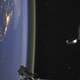 Illustration for article titled This Awesome Image of the Space Station Could Be a Lost Star Wars Frame